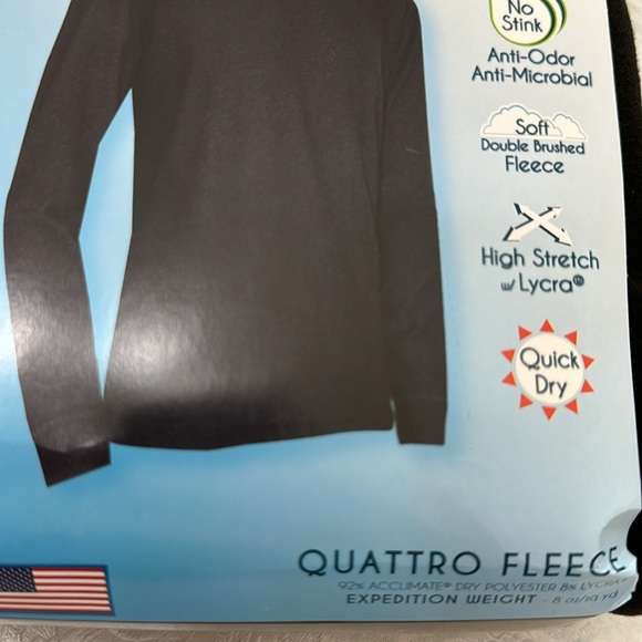 PolarMax 4.0 QUATTRO FLEECE BASELAYER CREW- Black - Picture 11 of 14